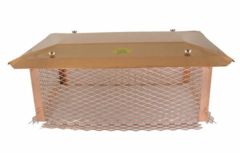Multi-Flue Chimney Caps - Copper *Reversible* - CA 5/8" Mesh Multi-Flue Chimney Caps - Copper *Reversible* - CA 5/8" Mesh