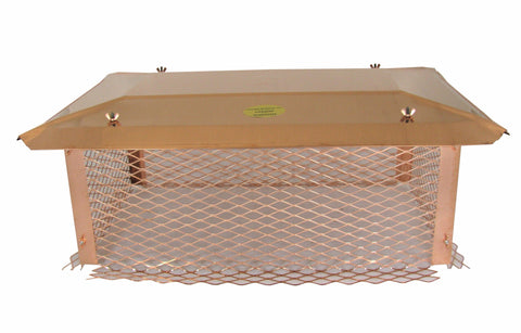 Multi-Flue Chimney Caps - Copper *Reversible* - 3/4" Mesh Multi-Flue Chimney Caps - Copper *Reversible* - 3/4" Mesh