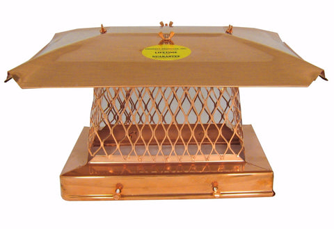 Solid Frame Chimney Cap - Copper - 3/4" Mesh Solid Frame Chimney Cap - Copper - 3/4" Mesh