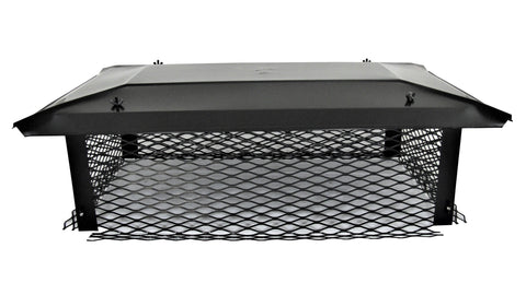 Multi-Flue Chimney Caps - Black *Reversible* - CA 5/8" Mesh Multi-Flue Chimney Caps - Black *Reversible* - CA 5/8" Mesh