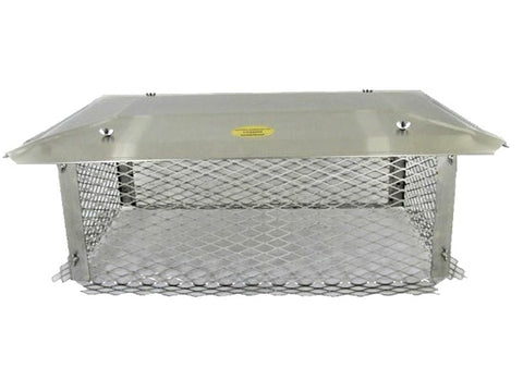 Multi-Flue Chimney Caps - 304 Stainless Steel *Reversible* - 3/4" Mesh