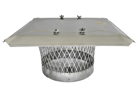 Stackable Round Single Flue Chimney Caps for Masonry Chimneys - 304 Stainless Steel - CA 5/8" Mesh Stackable Round Single Flue Chimney Caps for Masonry Chimneys - 304 Stainless Steel - CA 5/8" Mesh