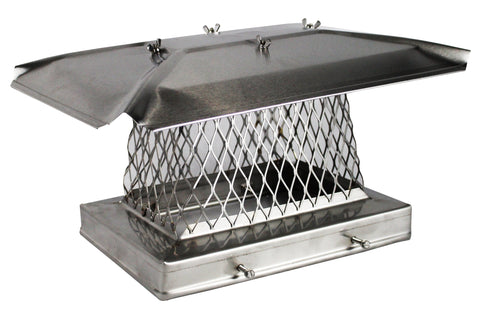Solid Frame Chimney Cap - 304 Stainless Steel - Stackable 3/4" Mesh Solid Frame Chimney Cap - 304 Stainless Steel - Stackable 3/4" Mesh