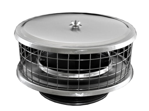 Single Wall/Solid-Pack Replacement Cap for Metal Chimneys - CA 1/2" Mesh Single Wall/Solid-Pack Replacement Cap for Metal Chimneys - CA 1/2" Mesh