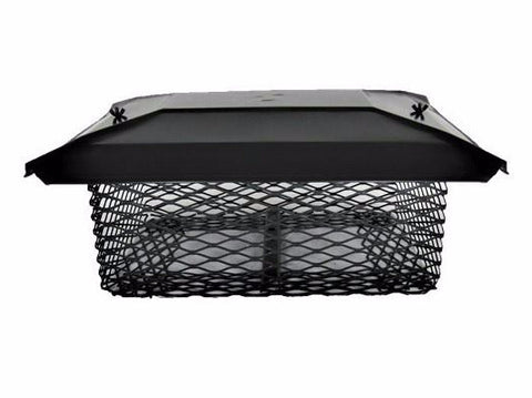 Universal Chimney Cap for the South and Southwest - Black Galvanized - 3/4" Mesh Universal Chimney Cap for the South and Southwest - Black Galvanized - 3/4" Mesh
