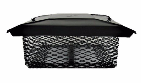 Universal Chimney Cap for the Other 5% or 10% - Black Galvanized - 3/4" Mesh Universal Chimney Cap for the Other 5% or 10% - Black Galvanized - 3/4" Mesh