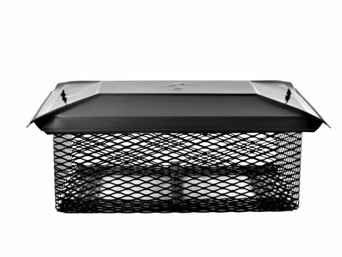 California Universal Chimney Cap - Black Galvanized - 5/8" Mesh California Universal Chimney Cap - Black Galvanized - 5/8" Mesh