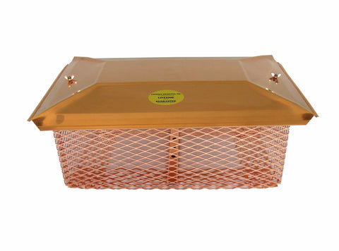 California Universal Chimney Cap - Copper - 5/8" Mesh California Universal Chimney Cap - Copper - 5/8" Mesh