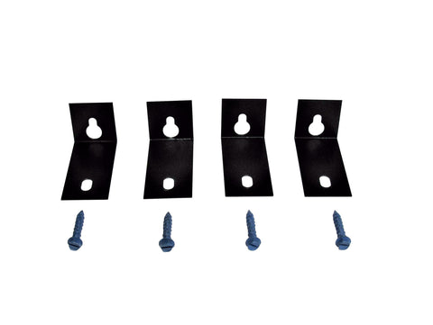 Keyhole Anchors (4 Anchors + 4 Tapcons) - Black