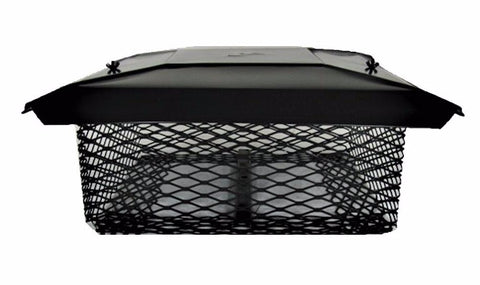 Universal Chimney Cap for the Other 5% or 10% - Black Galvanized - 3/4" Mesh