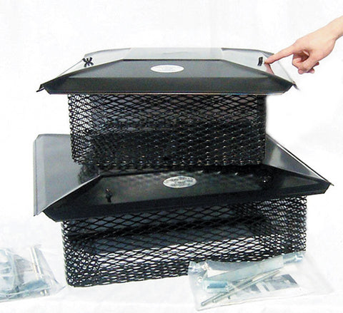 Universal Chimney Cap for the Other 5% or 10% - Black Galvanized - 3/4" Mesh